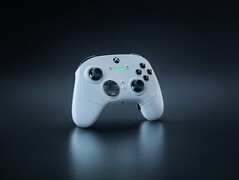 Angle latéral du Razer Wolverine V3 Pro White (Image source : Razer)