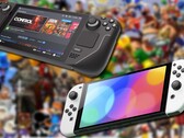 Le Steam Deck et la Switch OLED ont tous deux accès à des bibliothèques de jeux massives. (Image source : Valve/Nintendo/USgamer - édité)