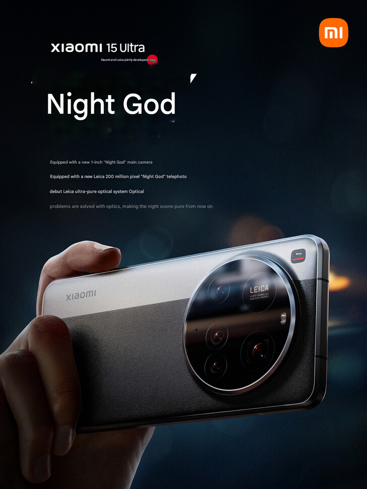 Le Xiaomi 15 Ultra est présenté comme le "Dieu de la nuit" (Image source : Xiaomi - machine translated)