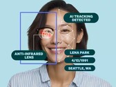 Le revêtement rose des lunettes ID Guard de Zenni Optical aide à bloquer les menaces de sécurité faciale en empêchant les scans faciaux complets. (Source de l'image : Zenni Optical)
