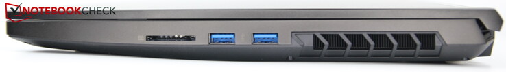 Droite : Lecteur SD, 2x USB-A 3.2 Gen1 (USB 3.0)
