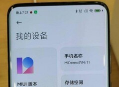 Probablement une fausse unité de démonstration du Mi 11. (Source de l'image : SlashLeaks)