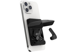 Les écouteurs Komutr d'Artronic Designs se rangent dans un étui MagSafe commodément fixé aux iPhones Apple. (Source de l'image : Artronic Designs)