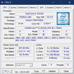 Dell Latitude 14 5410 - CPU-Z.