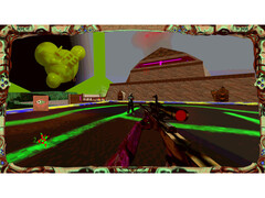 Une capture d'écran mettant en valeur les graphismes effrontés et low poly de Cruelty Squad. (Source de l'image : Steam)