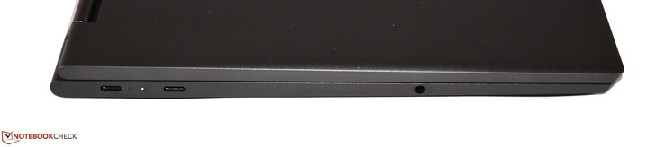 Côté gauche : 2 USB C 3.1 Gen 1, prise jack.
