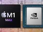 Le Apple M1 Max peut facilement tenir tête au GPU Nvidia GeForce RTX 3080 Laptop dans les benchmarks synthétiques. (Image source : Apple/Nvidia - édité)