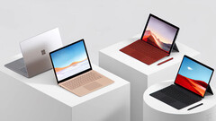La Surface Pro 9 et le Surface Laptop 5 devraient ressembler à leurs prédécesseurs, illustrés. (Image source : Microsoft)