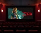 Le film Zelda est projeté dans un cinéma (Image source : Nintendo of America with edits)