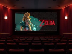 Le film Zelda est projeté dans un cinéma (Image source : Nintendo of America with edits)