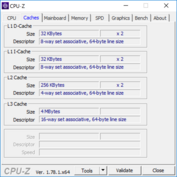 System info : CPU-Z Cache.