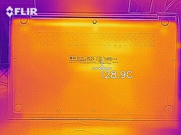 Répartition de la chaleur au ralenti (bottm) - Pas beaucoup de chaleur en général