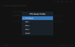 Quatre profils différents peuvent être sélectionnés pour le mode FPS