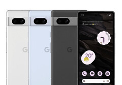 Le Pixel 7a devrait être disponible de manière générale dans ces trois couleurs, ainsi qu&#039;une quatrième option exclusive au Google Store. (Source de l&#039;image : Roland Quandt - édité)