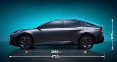 La berline électrique bZ3 pourrait subir des transformations en termes de performances (image : Toyota)