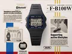 Les nouvelles montres F-B100W de Casio intègrent la technologie Bluetooth et un compteur de pas au design classique de la F-91W