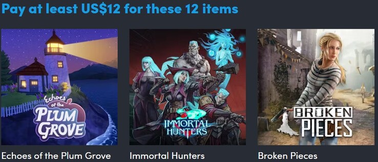 Image décorative. Le deuxième niveau contient 12 articles (Source de l'image : Humble Bundle)