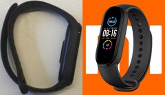 Le Xiaomi Mi Band 6 (G) ne semble pas radicalement différent du Mi Band 5 (D), du moins de côté. (Image source : Xiaomi - édité)