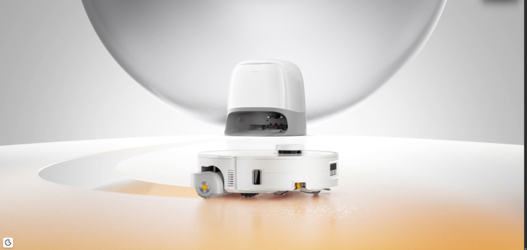 Le robot aspirateur et balai Roborock Qrevo Curv 2 Flow. (Source de l'image : Roborock)