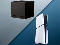 Steam Machine à côté de la console PS5 (Image source : Valve, Sony PlayStation avec modifications)