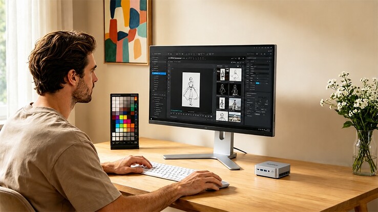 Le mini-PC AceMagic F2A, d'un volume d'environ 0,6 L, offre des performances élevées dans un format compact.