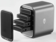 L'Aoostar Pro est doté d'un boîtier métallique avec ce qui semble être un panneau frontal magnétique. (Source de l'image : Aoostar)