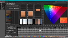 ColorChecker avant calibration (vs sRGB)