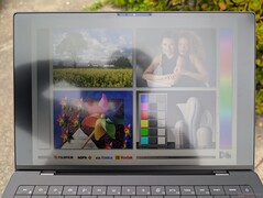 En extérieur, par temps couvert et lumineux. La visibilité est meilleure que sur le panneau OLED en raison d'un éblouissement moindre