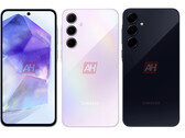 Le Galaxy A55 a déjà fait l'objet d'une fuite en trois couleurs. (Source de l'image : Android Headlines)