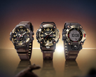 De gauche à droite : les modèles Casio GR-B300H-5A, GG-B100XMH-5A et GW-9500MH-5.