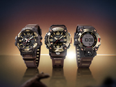 De gauche à droite : les modèles Casio GR-B300H-5A, GG-B100XMH-5A et GW-9500MH-5.
