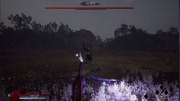 Photo : une capture d'écran du jeu Dinoblade.