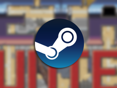 Une capture d'écran de la bande-annonce du jeu avec le logo Steam superposé.