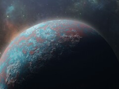 Illustration d'artiste montrant une exoplanète.