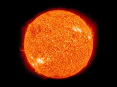 Une photo montrant le soleil et de nombreuses éruptions solaires. (Source de l'image : WikiImages - Pixabay)