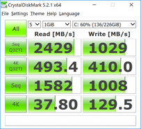 Spectre x360 13t - CrystalDiskMark.