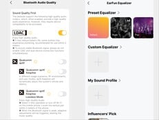 Réglages LDAC et EQ