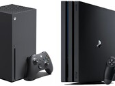 La série Xbox X est sans surprise beaucoup plus silencieuse que la PS4 Pro. (Source de l'image : Microsoft/Sony - édité)