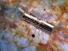 Image de Hubble superposée à une image de Messier 82 (Source de l&#039;image : ESA/Hubble, NASA, et W. D. Vacca ; édité)