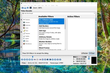 L'utilisateur peut régler les paramètres de chaque codec vidéo/audio avec lequel l'application est compatible.