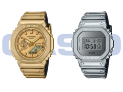 Le Casio GM-2100YMG-9A9 (à gauche) et le GM-5600YM-8A8 (à droite). (Source de l'image : Casio)