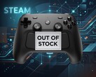 La manette Steam est présentée avec un signe de rupture de stock