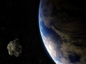 Illustration d'artiste montrant un astéroïde et la Terre. (Source de l'image : Batman111 - Pixabay)