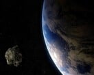 Illustration d'artiste montrant un astéroïde et la Terre. (Source de l'image : Batman111 - Pixabay)