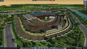 Sur la photo : une capture d'écran du jeu Transport Fever.