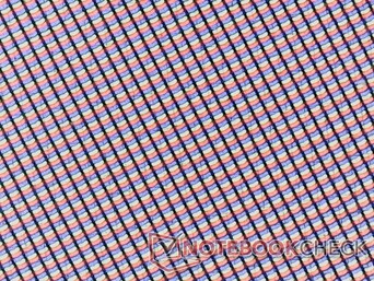 Sous-pixels nets de la superposition brillante