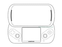 L&#039;Anbernic Slide a un design inhabituel qui s&#039;inspire de la PSP Go et de la Nintendo 3DS. (Source de l&#039;image : via Nittrx)