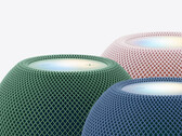 Le HomePod mini 2 dans trois de ses cinq coloris de lancement.