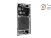 Le S23 Ultra, en cours d'imagerie. (Source : iFixit via YouTube)