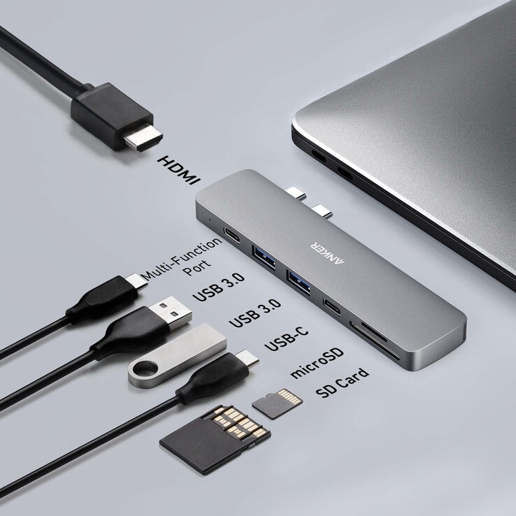 L'ancien hub USB-C Anker 547 (7-en-2). (Source de l'image : Anker)